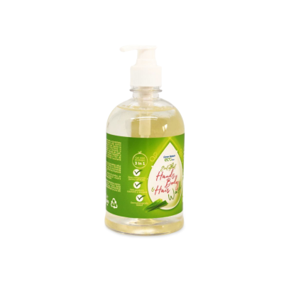 Green Nature Eco Line Ecological Hands, Body & Hair Wash PET 500 ml cu pompiță | Gel mixt ecologic 3 in 1