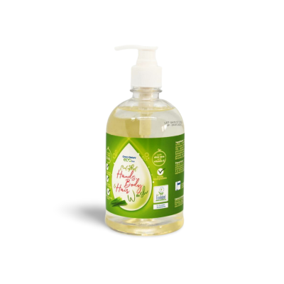 Green Nature Eco Line Ecological Hands, Body & Hair Wash PET 500 ml cu pompiță | Gel mixt ecologic 3 in 1