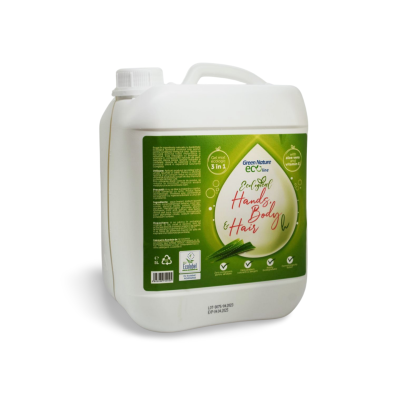 Green Nature Eco Line Ecological Hands, Body & Hair Wash canistră 5 litri | Gel mixt ecologic 3 in 1