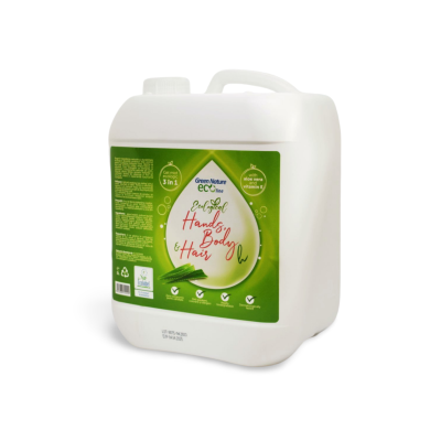 Green Nature Eco Line Ecological Hands, Body & Hair Wash canistră 5 litri | Gel mixt ecologic 3 in 1